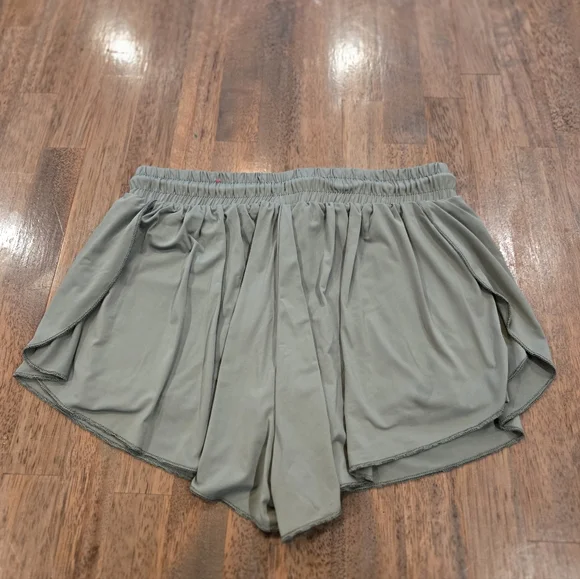 Justice Olive Green Drawstring Athletic Shorts - Picture 2 of 5